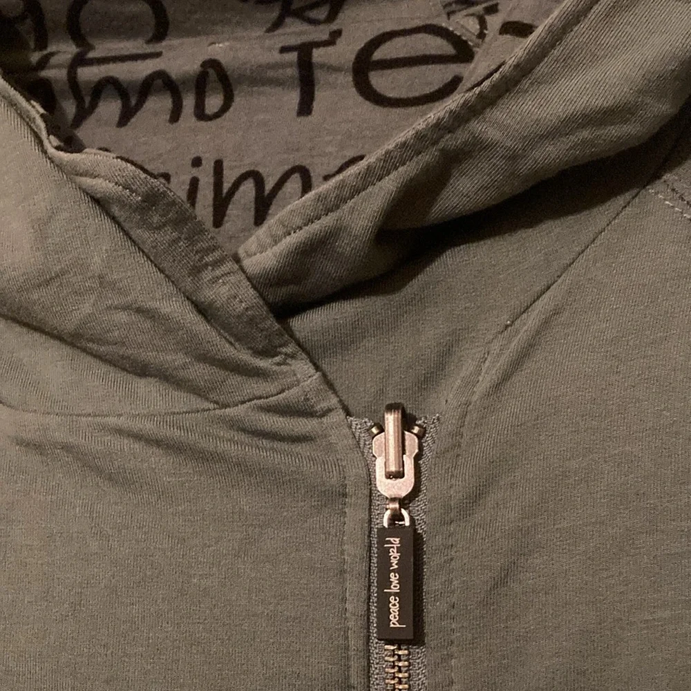 Peace Love World Reversible Oversized Hoodie - Picture 10 of 11